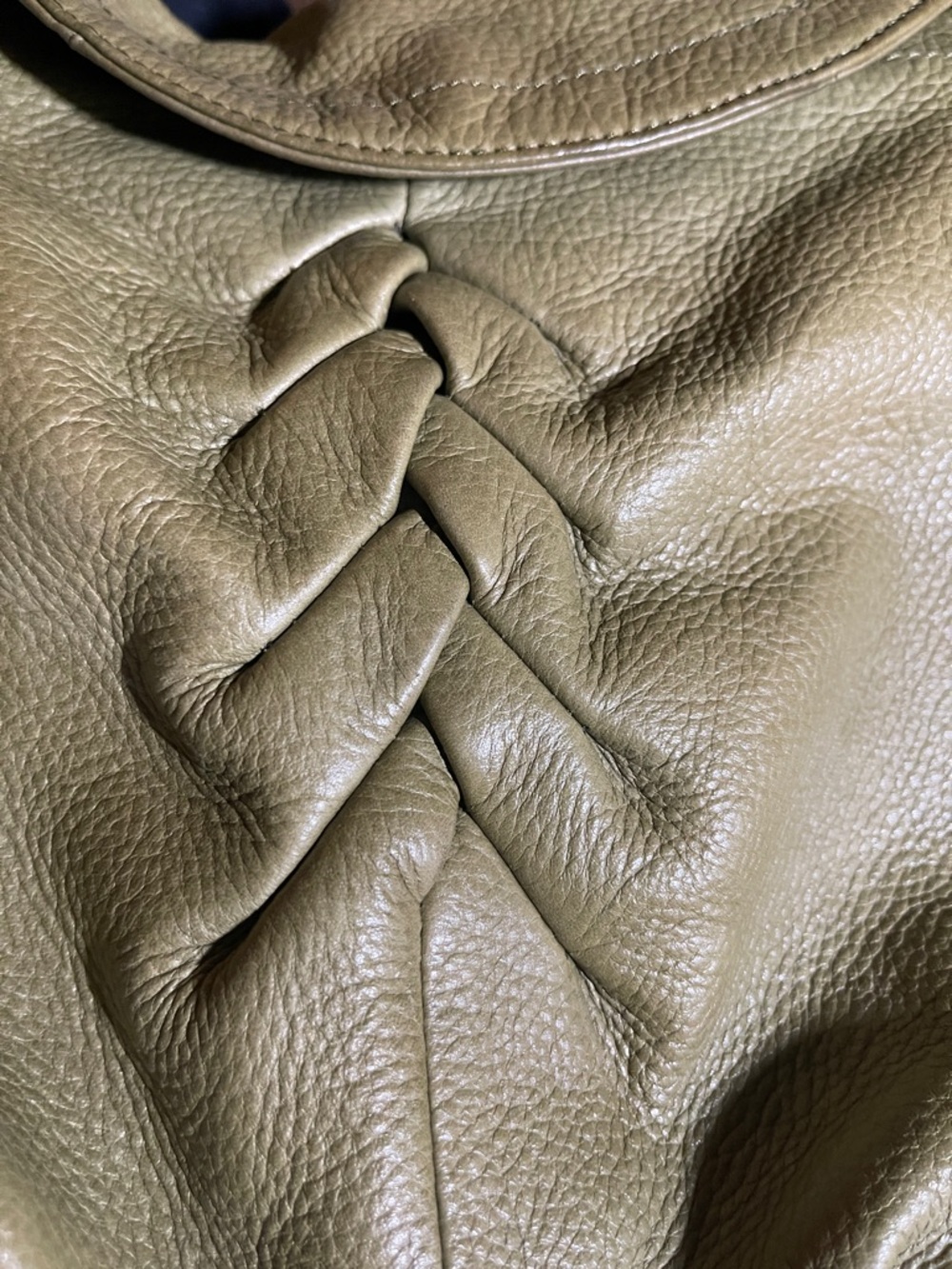 b. makowsky Olive Green Braided-Handle Shoulder Bag - Picture 3 of 16